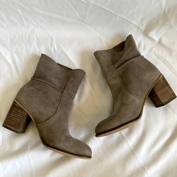 Frye & Co grey 6 Suede Slouch Mid Boot - Picture 1 of 7